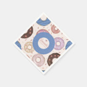 ガールズスイートドーナッツパステル誕生日 スタンダードカクテルナプキン (角)