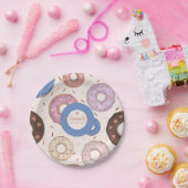 ガールズスイートドーナッツパステル誕生日 ペーパープレート (パーティー)