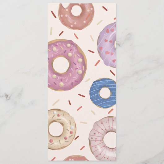 ガールズスイートドーナッツパステル誕生日 メニュー (裏面)