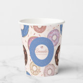 ガールズスイートドーナッツパステル誕生日 紙コップ (裏面)