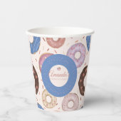 ガールズスイートドーナッツパステル誕生日 紙コップ (正面)