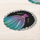 ガールズスイート16ドグラデーションレスとラインストーン ペーパーコースター (アングル)