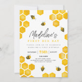 ガールズスウィートサマーファースト・ビー・デイ1st誕生日 招待状 (正面)