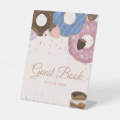 ガールズスウィートドヌパステルゲストブック誕生日 台座サイン (正面)