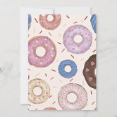 ガールズスウィートワンドーナッツパステルファースト誕生日 招待状 (裏面)