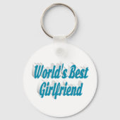 ガールズスカイブルータイポグラフィ キーホルダー (正面)