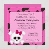 ガールズスカル誕生日招待状 招待状 (正面/裏面)