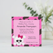 ガールズスカル誕生日招待状 招待状 (スタンド正面)