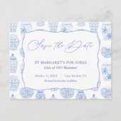 ガールズスクールレディーズカレッジ懇親会セーブザデート ポストカード (正面)