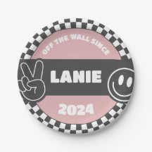 ガールズスケー市松模様にボードグルーヴィーヒッピー誕生日