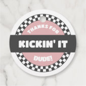 ガールズスケー市松模様にボードグルーヴィー素晴らしい誕生日 フェイバータグ (裏面)