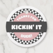 ガールズスケー市松模様にボードグルーヴィー素晴らしい誕生日 フェイバータグ (正面)