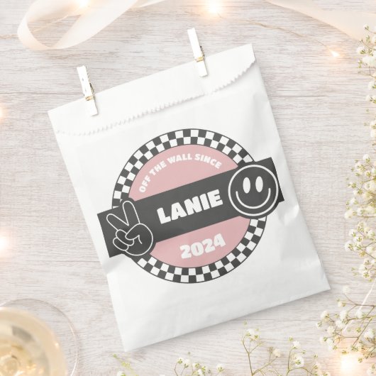 ガールズスケー市松模様にボードグルーヴィー素晴らしい誕生日 フェイバーバッグ (クリップ留めされた状態)