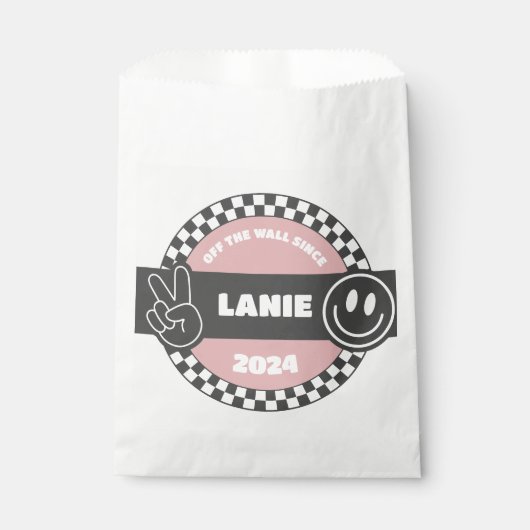 ガールズスケー市松模様にボードグルーヴィー素晴らしい誕生日 フェイバーバッグ (正面)