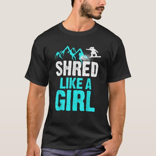 ガールズスノーボードギフト Tシャツ (正面)