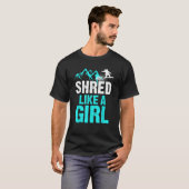 ガールズスノーボードギフト Tシャツ (正面フル)