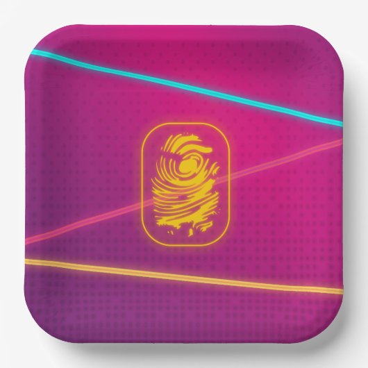 ガールズスパイパーティーレーザープレート ペーパープレート (正面)