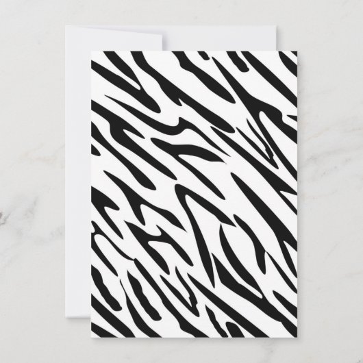 ガールズスパーきらきら光るクルゼブラプリントパーティの招待状 招待状 (裏面)