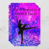 ガールズスパークリダンスバースデーパーティ招待状 (正面/裏面)