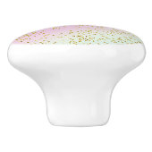 ガールズスパークルレインボーパステル金ゴールドグリッターファンタジー セラミックノブ (側面)