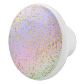 ガールズスパークルレインボーパステル金ゴールドグリッターファンタジー セラミックノブ (右)