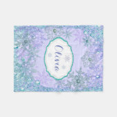 ガールズスパーソナライズされたノ凍っていーフレーク フリースブランケット (正面(横))