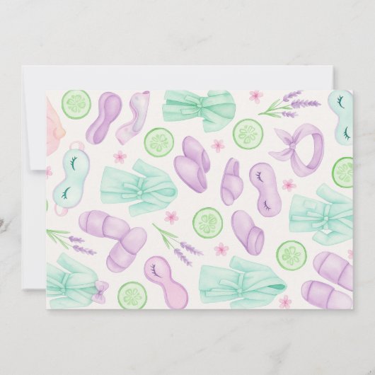 ガールズスパ誕生日フォト招待状 招待状 (裏面)