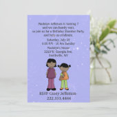 ガールズスランバカスタムーパーティー誕生日招待状 招待状 (スタンド正面)