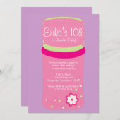 ガールズスランバーパーティの招待状 招待状 (正面/裏面)