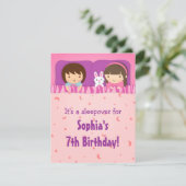 ガールズスリーパースランバーバースデーパーティ招待状 招待状 (スタンド正面)