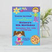 ガールズスリープオーバーパジャマスランバーパーティの招待状 招待状 (スタンド正面)