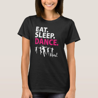 ガールズスリープダン食べスダンスリペアピンクダンサーアイディア Tシャツ