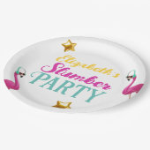 ガールズスリープバースランバーバースデーパーティー ペーパープレート (アングル)