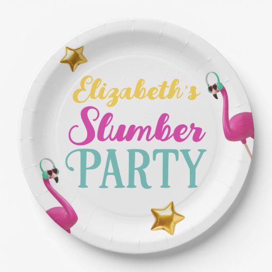 ガールズスリープバースランバーバースデーパーティー ペーパープレート (正面)