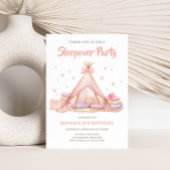 ガールズスリープバーパーティー誕生日パーティー 招待状