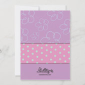 ガールズスリーポバーをテーマにしたバースデーパーティ招待状 招待状 (裏面)