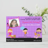 ガールズスリーポバースランバーパーティー写真招待状 招待状 (スタンド正面)