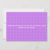 ガールズスリーポバースランバーパーティー写真招待状 招待状 (裏面)