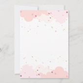 ガールズスリーポバーパステルピンクスランバーバースデーパーティー 招待状 (裏面)