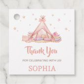 ガールズスリーポバーパーティーバースデーパーティースクエア フェイバータグ (正面)