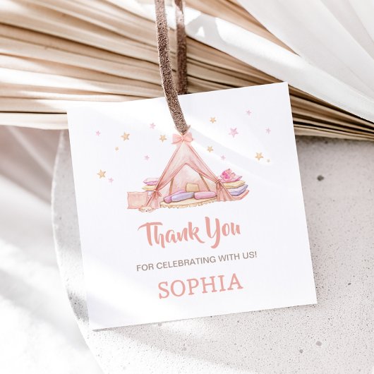 ガールズスリーポバーパーティーバースデーパーティースクエア フェイバータグ