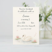 ガールズスワンプリンセスバースデー招待状 招待状 (スタンド正面)