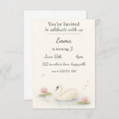 ガールズスワンプリンセスバースデー招待状 招待状 (正面/裏面)