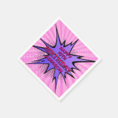 ガールズスーパーヒーロー誕生日 スタンダードカクテルナプキン (角)