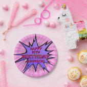 ガールズスーパーヒーロー誕生日 ペーパープレート (パーティー)