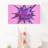 ガールズスーパーヒーロー誕生日 横断幕 (インサイチュ)