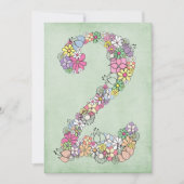 ガールズセカンドバースデーカスタムパーティー招待状招待状 招待状 (正面)