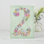 ガールズセカンドバースデーカスタムパーティー招待状招待状 招待状 (スタンド正面)