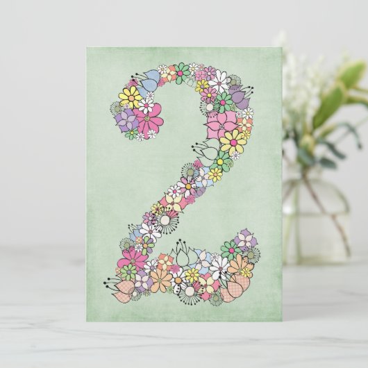 ガールズセカンドバースデーカスタムパーティー招待状招待状 招待状 (スタンド正面)