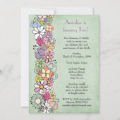 ガールズセカンドバースデーカスタムパーティー招待状招待状 招待状 (裏面)